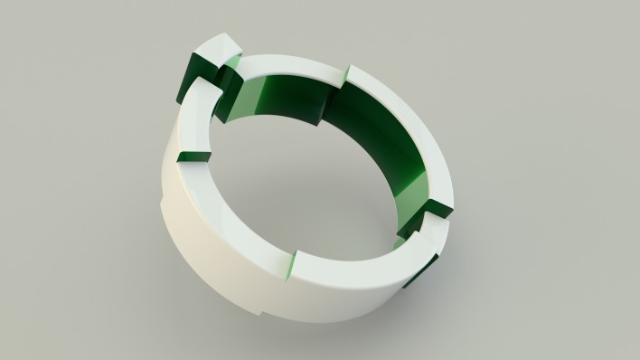 3d render abstract ring background