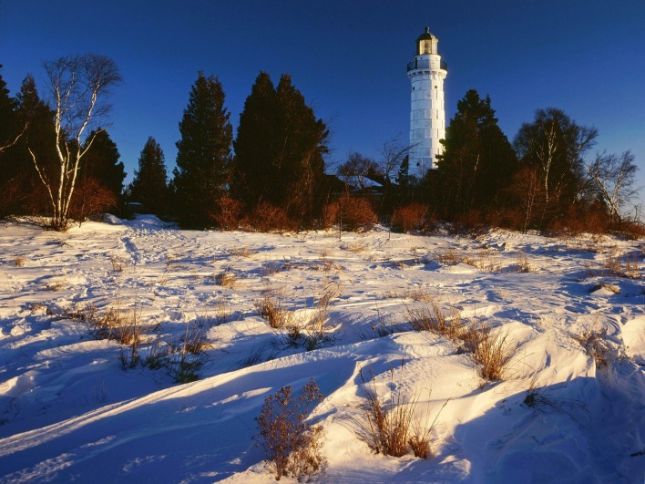 Cana Island Lighthouse on Lake Michigan, Door County, Wisconsin