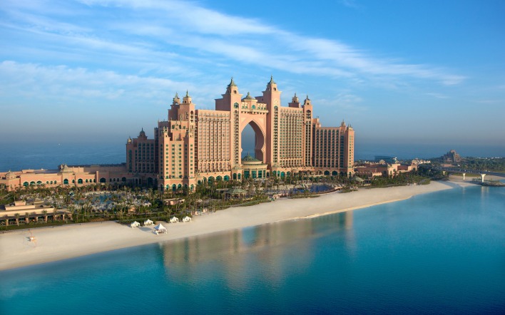 страны архитектура море Объединенные Арабские Эмираты