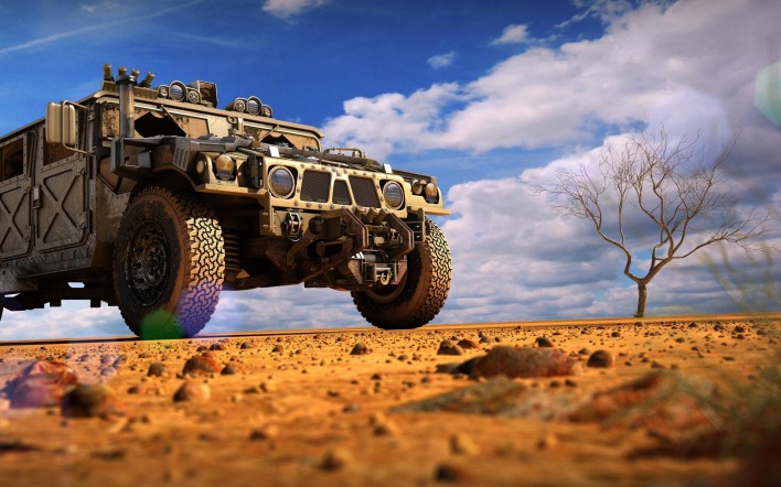Hummer в пустыне