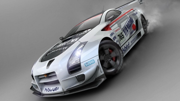 белый спортивный автомобиль Ridge Racer 7 игра