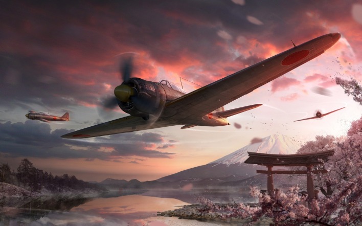 самолет япония пропеллерный