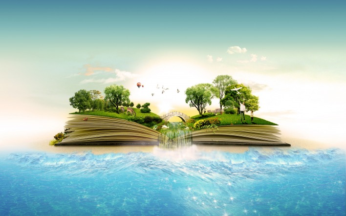Книга природа зелень море чистота