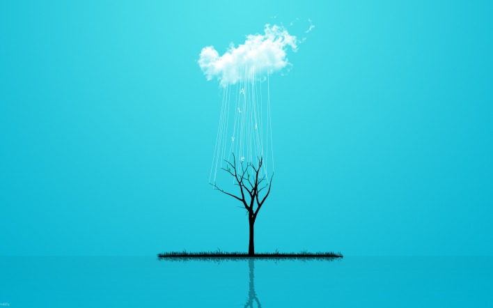 Дерево облако островок