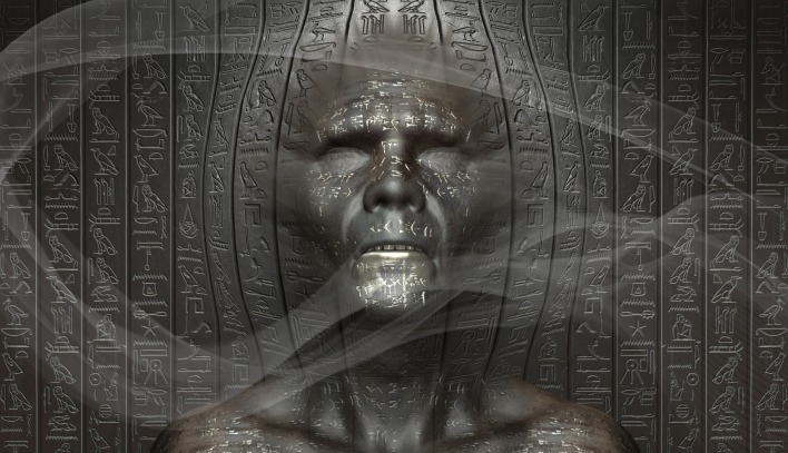 камень иероглифы лицо мумия египет