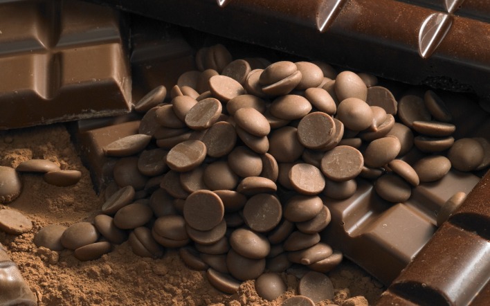 еда шоколад какао бобы