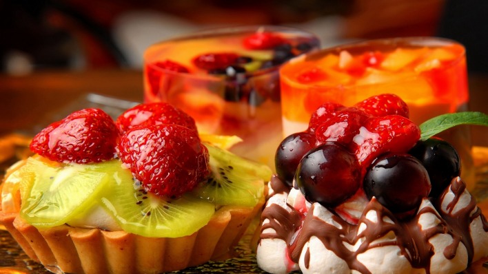 пирожное десерт фрукты ягоды