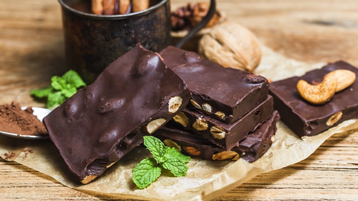 шоколадка орехи какао мята