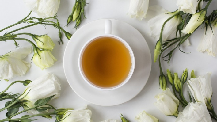 чашка чай цветы розы