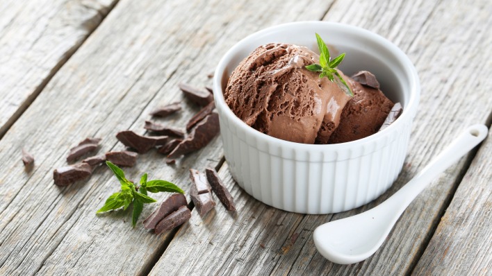 мороженое шоколадное пиалка ложка шоколад