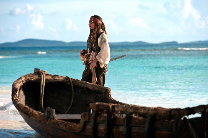 пираты карибского моря джек воробей фильм море лодка