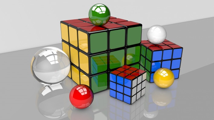 кубик рубика головоломка шары графика