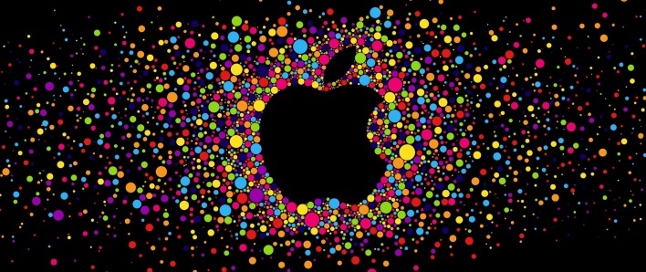 apple яблоко значок разноцветные круги