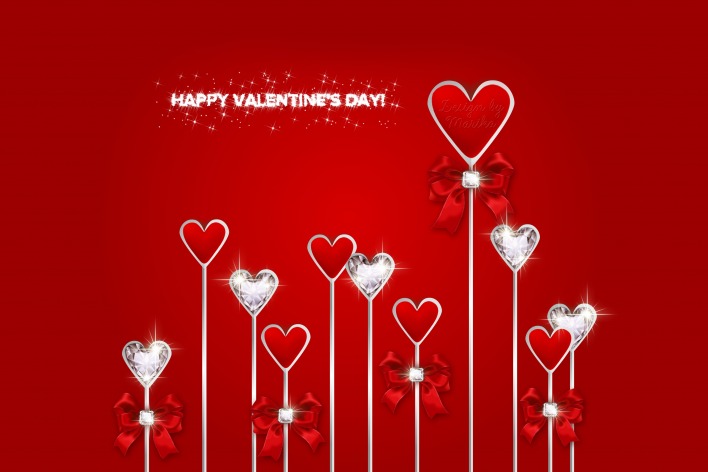 любовь праздник День Святого Валентина алмазы
