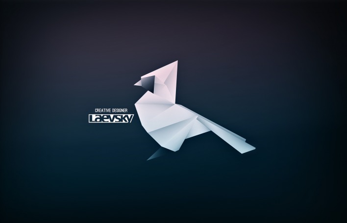 птичка логотип оригами bird logo origami