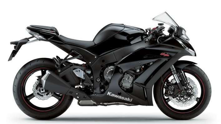 мотоциклы черный Kawasaki