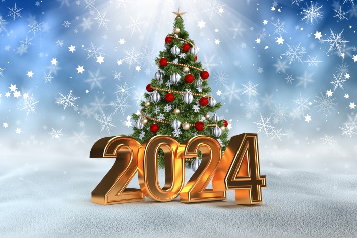 2024 новый год елка праздник снежинки