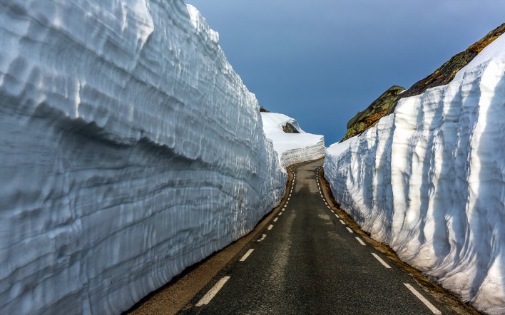 дорога лед Норвегия