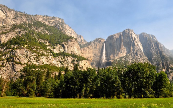 природа горы скалы деревья парк Йосемити США
