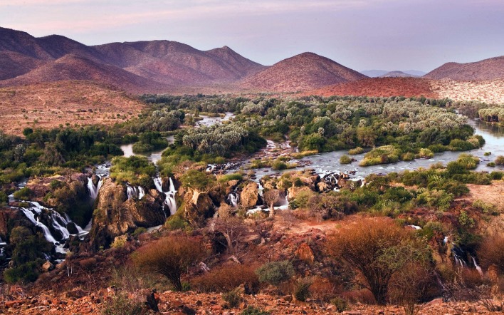 природа Намибия Африка пейзаж река