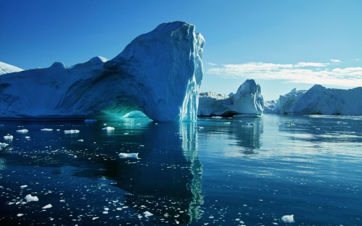природа ледник арктика море