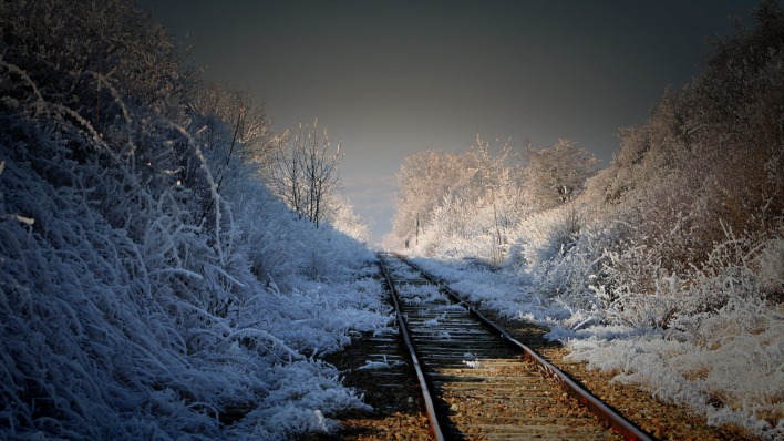 железная дорога снег railway snow