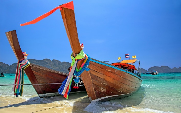 лодки тайланд море берег