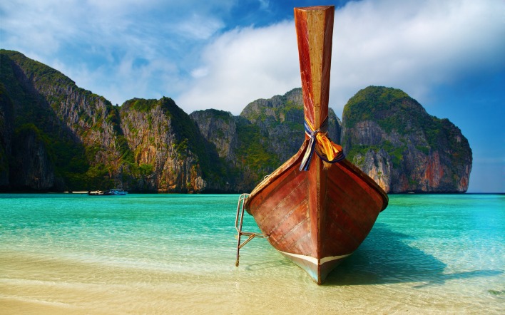 лодка тайланд берег