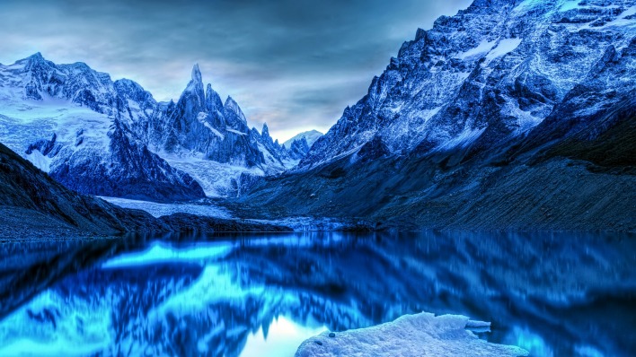 горы озеро синева