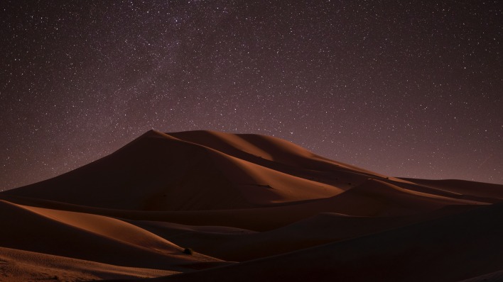холмы пустыня дюна бархан небо звездное