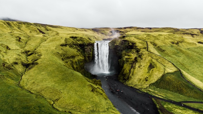 водопад скогафосс исландия