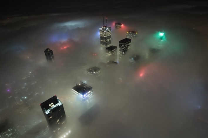 страны архитектура Канада небоскребы облака ночь
