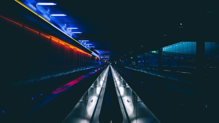 метро станция огни подсветка