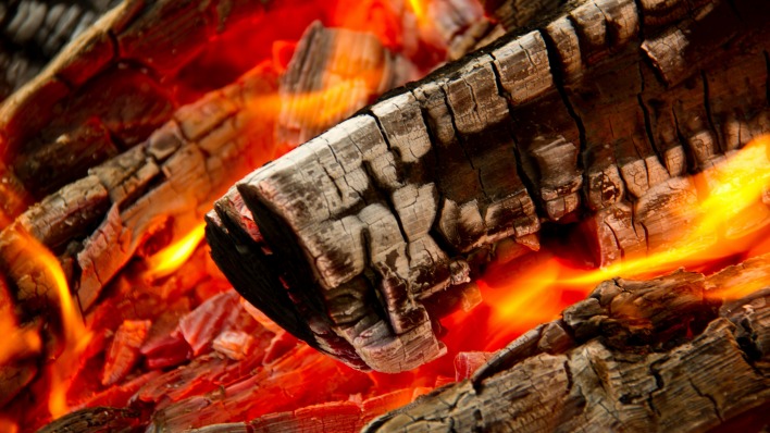 дрова огонь угли костер жар