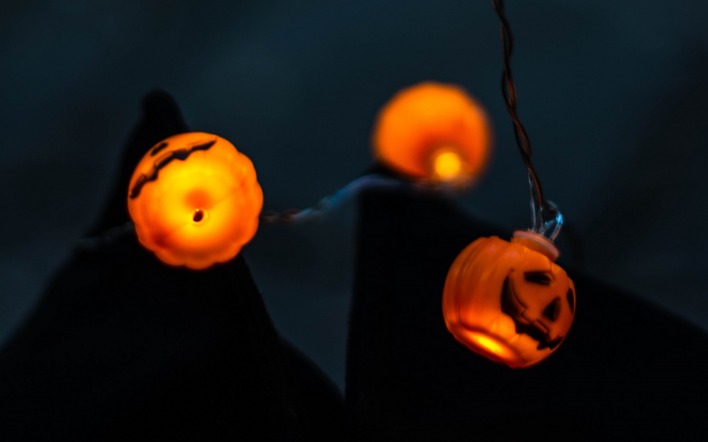 хеллоуин огоньки гирлянда