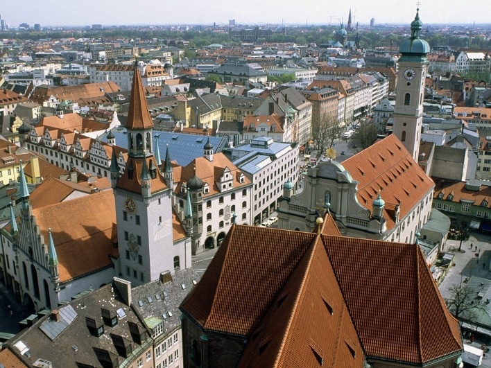Heiliggeistkirche and Old Town Hall, Munich, Germany