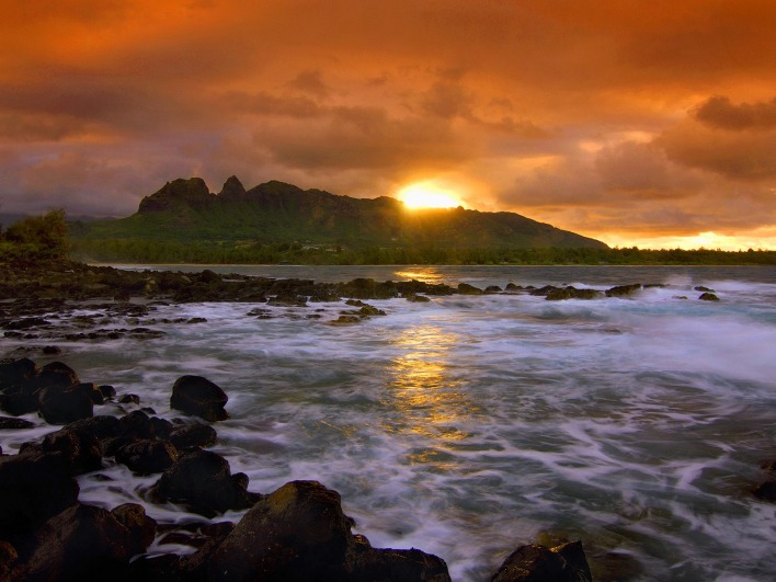 Island Seascape, Kauai, Hawaii
