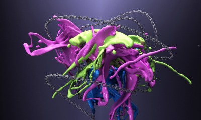 абстракция краски графика 3D