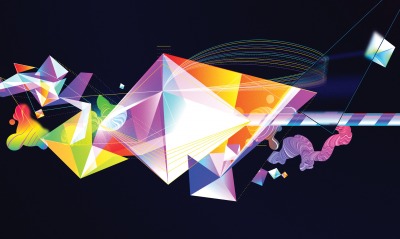 разноцветные абстракция графика 3d