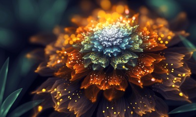 абстракция цветок частицы пыльца
