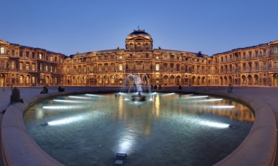 фонтан страны архитектура Лувр Париж Франция