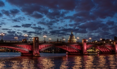страны архитектура мост Лондон ночь