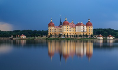 страны архитектура река отражение замок Германия country architecture river reflection castle Germany