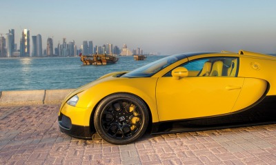 Bugatti Dubai Дубаи Желтая