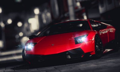 Lamborghini ламборгини красная фары