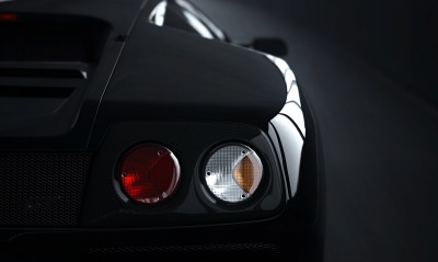 черный автомобиль фары Bugatti Veyron