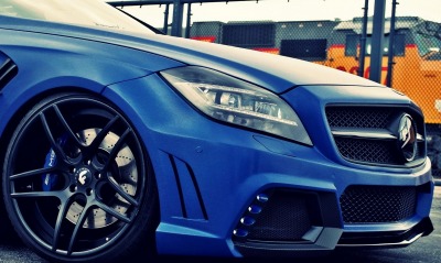 Mercedes-Benz CLS63 AMG синий автомобиль