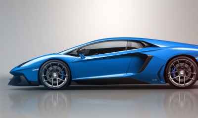 спортивный автомобиль синий Lamborghini sports car blue