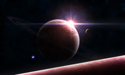 космос планет свет space planets light