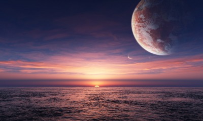 море планета закат